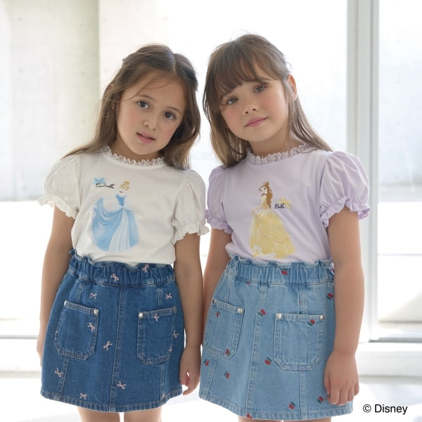Japanese children's clothing Ly# mine x Disney puff sleeve top 100-140cm girls spring and summer TOPS