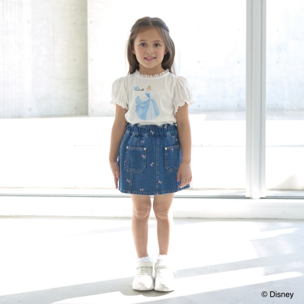 Japanese children's clothing Ly# mine x Disney puff sleeve top 100-140cm girls spring and summer TOPS