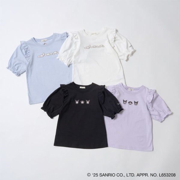 Japanese children's clothing Ly# mine x Sanrio small flying sleeve top 100-140cm girls spring and summer TOPS