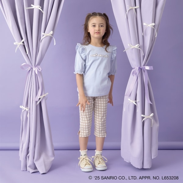 Japanese children's clothing Ly# mine x Sanrio small flying sleeve top 100-140cm girls spring and summer TOPS