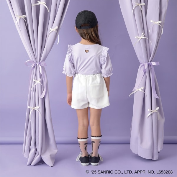 Japanese children's clothing Ly# mine x Sanrio small flying sleeve top 100-140cm girls spring and summer TOPS