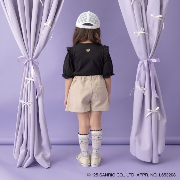 Japanese children's clothing Ly# mine x Sanrio small flying sleeve top 100-140cm girls spring and summer TOPS