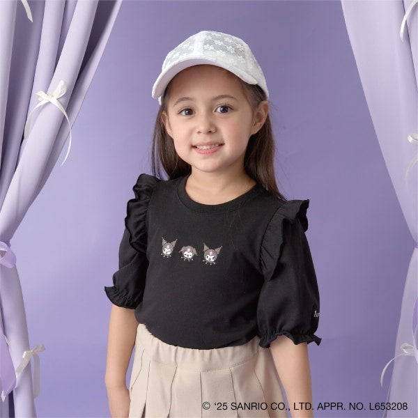 Japanese children's clothing Ly# mine x Sanrio small flying sleeve top 100-140cm girls spring and summer TOPS