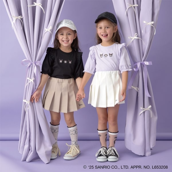 Japanese children's clothing Ly# mine x Sanrio small flying sleeve top 100-140cm girls spring and summer TOPS