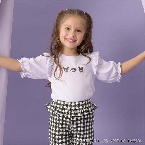 Japanese children's clothing Ly# mine x Sanrio small flying sleeve top 100-140cm girls spring and summer TOPS