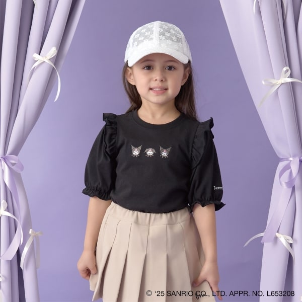 Japanese children's clothing Ly# mine x Sanrio small flying sleeve top 100-140cm girls spring and summer TOPS