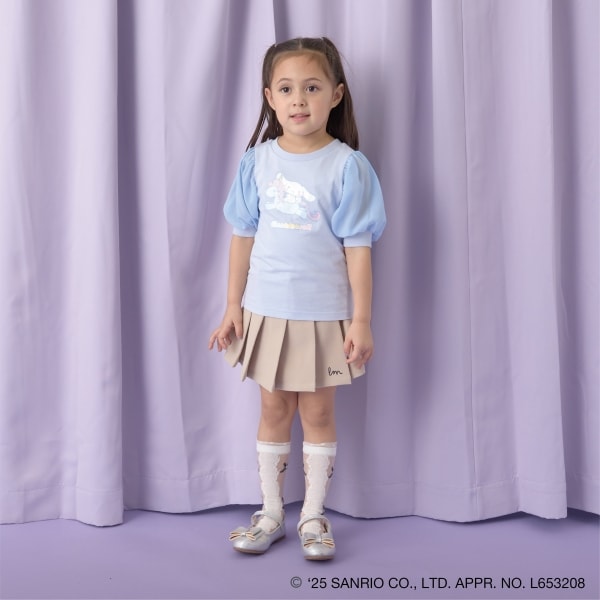 Japanese children's clothing Ly# mine x Sanrio puff sleeve top 100-140cm girls spring and summer TOPS