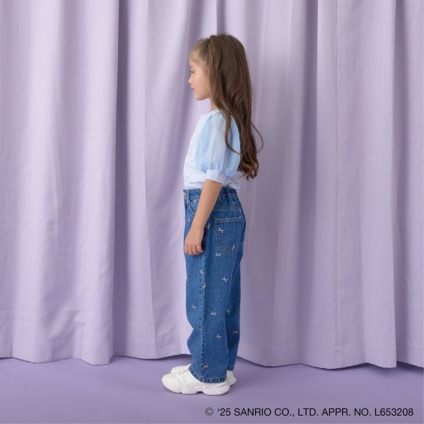 Japanese children's clothing Ly# mine x Sanrio puff sleeve top 100-140cm girls spring and summer TOPS