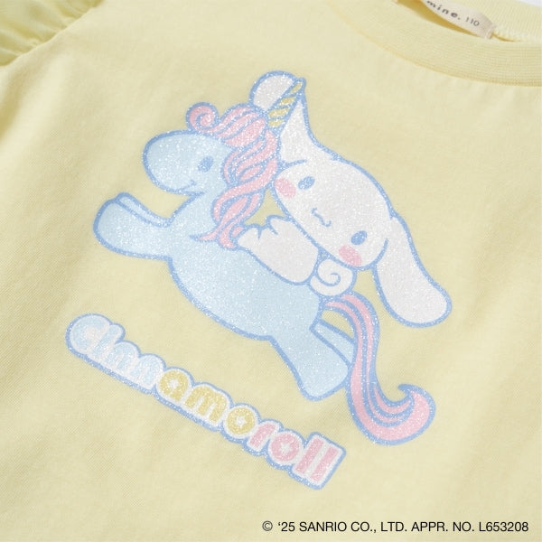 Japanese children's clothing Ly# mine x Sanrio puff sleeve top 100-140cm girls spring and summer TOPS