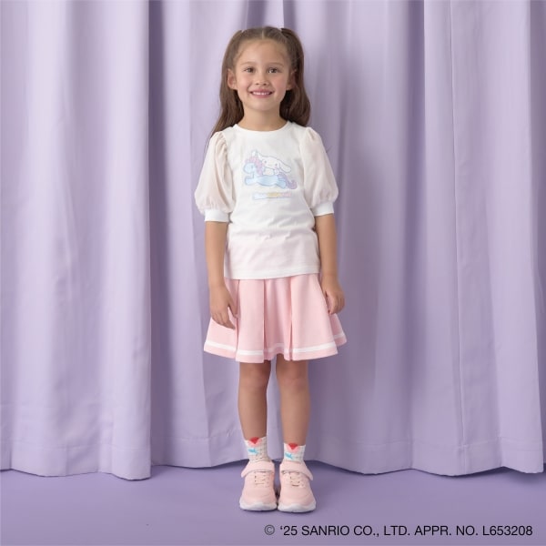 Japanese children's clothing Ly# mine x Sanrio puff sleeve top 100-140cm girls spring and summer TOPS
