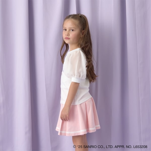 Japanese children's clothing Ly# mine x Sanrio puff sleeve top 100-140cm girls spring and summer TOPS