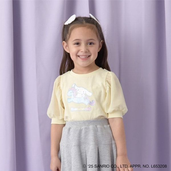 Japanese children's clothing Ly# mine x Sanrio puff sleeve top 100-140cm girls spring and summer TOPS