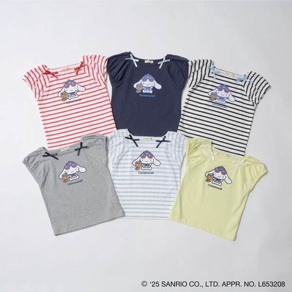 Japanese children's clothing Ly# mine x Sanrio puff sleeve top 100-140cm girls spring and summer TOPS