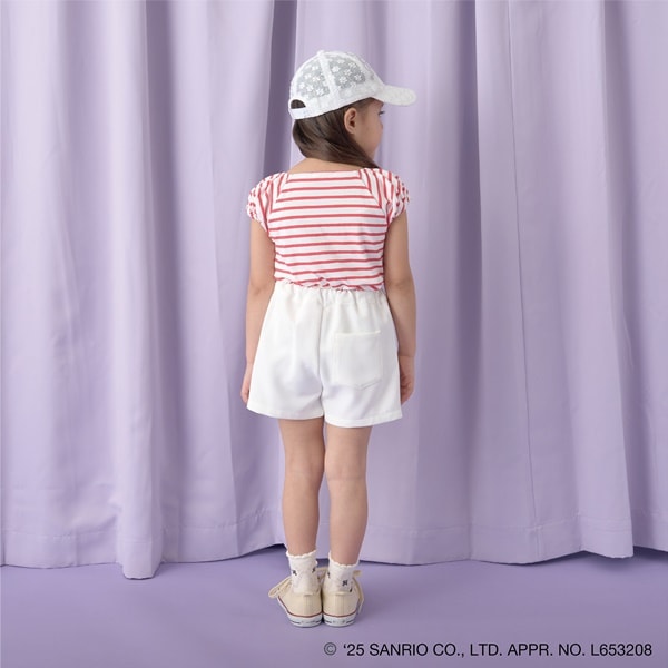 Japanese children's clothing Ly# mine x Sanrio puff sleeve top 100-140cm girls spring and summer TOPS