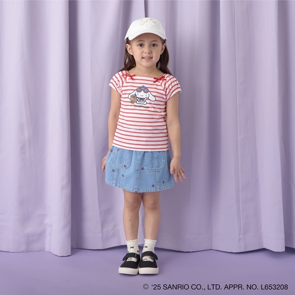 Japanese children's clothing Ly# mine x Sanrio puff sleeve top 100-140cm girls spring and summer TOPS