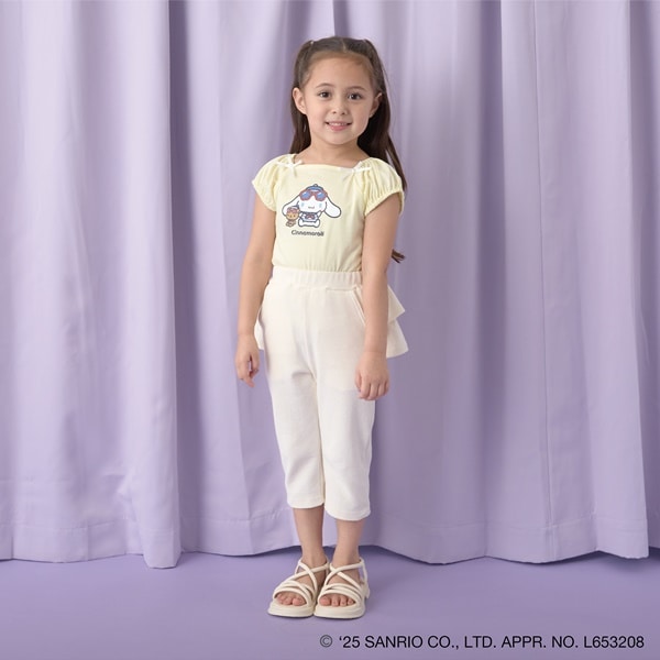 Japanese children's clothing Ly# mine x Sanrio puff sleeve top 100-140cm girls spring and summer TOPS