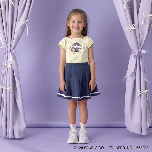 Japanese children's clothing Ly# mine x Sanrio puff sleeve top 100-140cm girls spring and summer TOPS