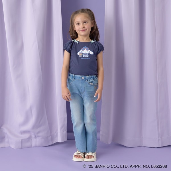 Japanese children's clothing Ly# mine x Sanrio puff sleeve top 100-140cm girls spring and summer TOPS