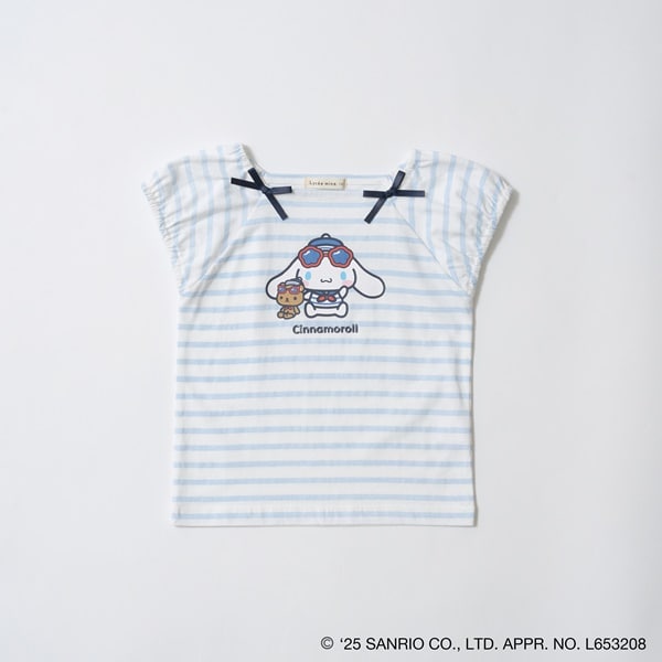 Japanese children's clothing Ly# mine x Sanrio puff sleeve top 100-140cm girls spring and summer TOPS