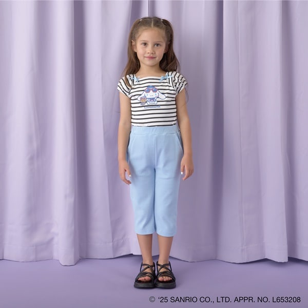 Japanese children's clothing Ly# mine x Sanrio puff sleeve top 100-140cm girls spring and summer TOPS