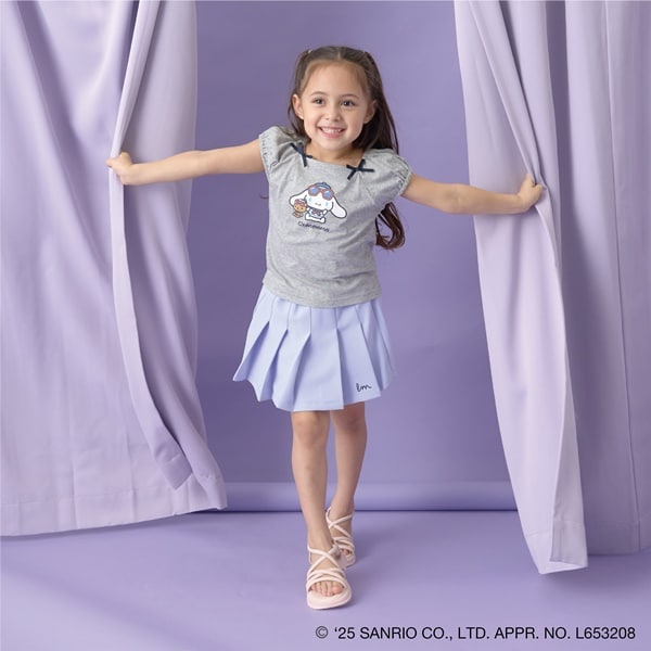 Japanese children's clothing Ly# mine x Sanrio puff sleeve top 100-140cm girls spring and summer TOPS