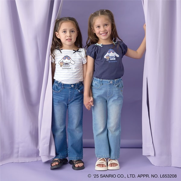 Japanese children's clothing Ly# mine x Sanrio puff sleeve top 100-140cm girls spring and summer TOPS