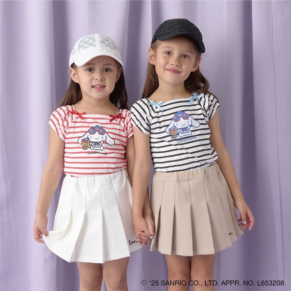 Japanese children's clothing Ly# mine x Sanrio puff sleeve top 100-140cm girls spring and summer TOPS