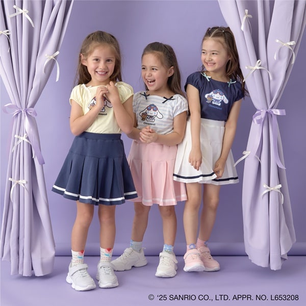 Japanese children's clothing Ly# mine x Sanrio puff sleeve top 100-140cm girls spring and summer TOPS