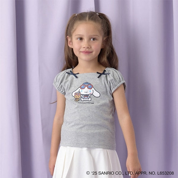 Japanese children's clothing Ly# mine x Sanrio puff sleeve top 100-140cm girls spring and summer TOPS