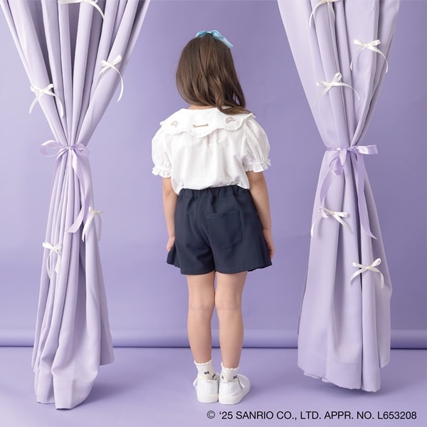 Japanese children's clothing Ly# mine x Sanrio puff sleeve shirt top with hair tie 100-140cm girls spring and summer TOPS
