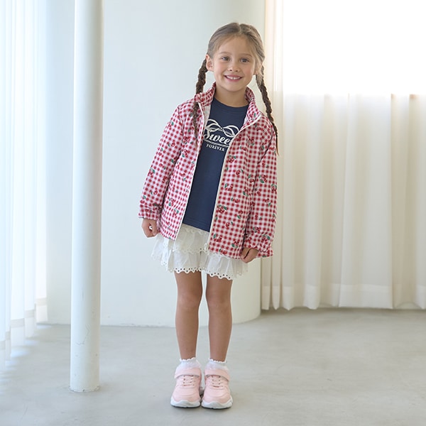 Japanese children's clothing Ly# mine waterproof series windbreaker with storage bag 100-150cm girls spring and summer OUTERWEAR