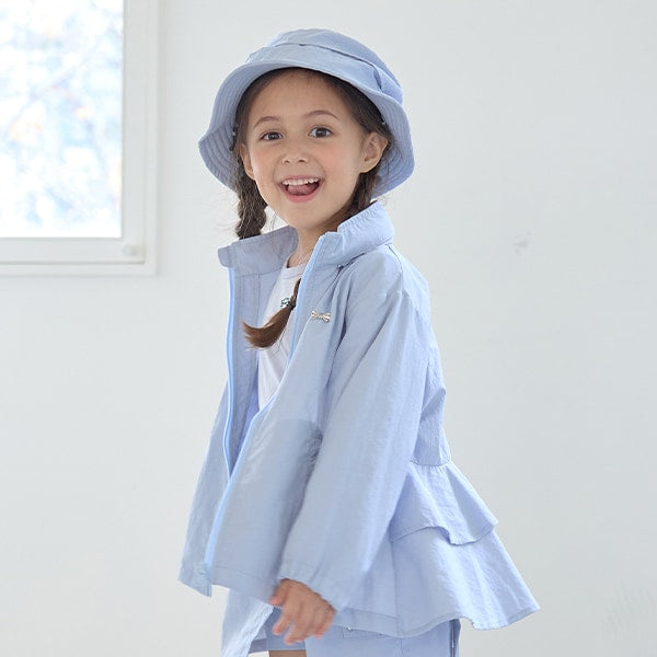 Japanese children's clothing Ly# mine waterproof series windbreaker with storage bag 100-150cm girls spring and summer OUTERWEAR
