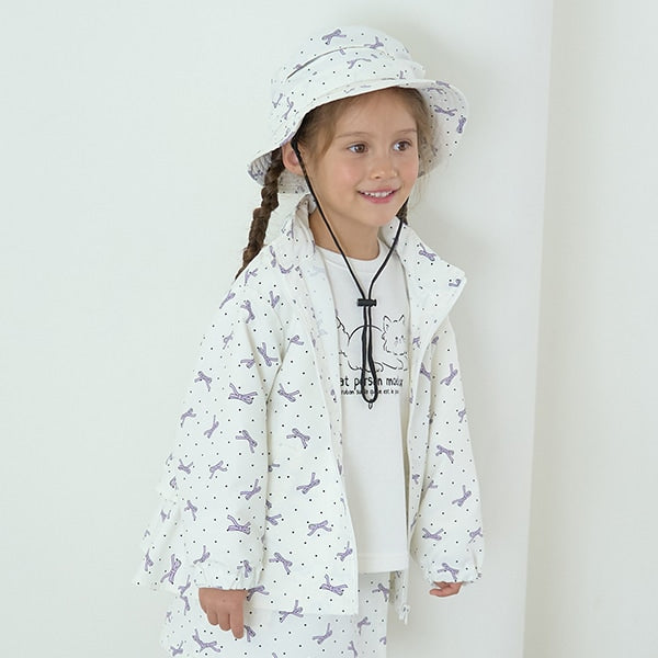 Japanese children's clothing Ly# mine waterproof series windbreaker with storage bag 100-150cm girls spring and summer OUTERWEAR