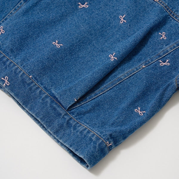 Japanese children's clothing Ly# mine embroidered denim jacket 100-150cm girls spring and summer OUTERWEAR