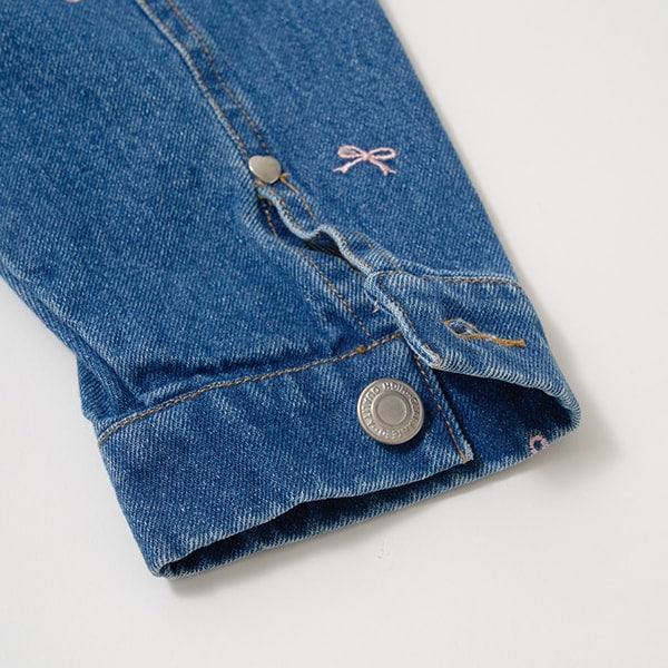 Japanese children's clothing Ly# mine embroidered denim jacket 100-150cm girls spring and summer OUTERWEAR