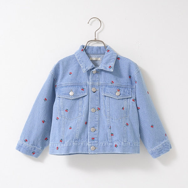 Japanese children's clothing Ly# mine embroidered denim jacket 100-150cm girls spring and summer OUTERWEAR