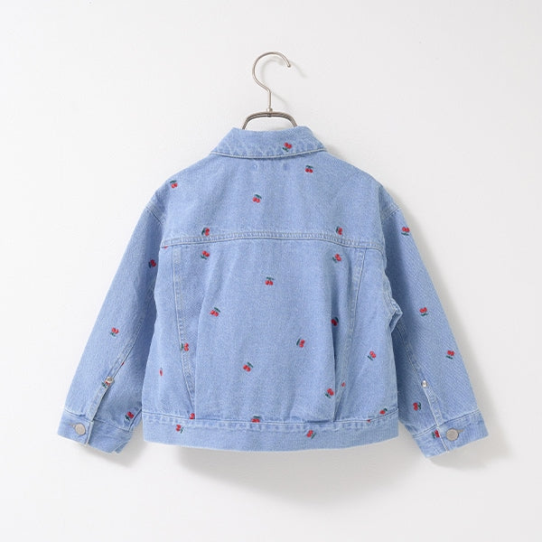 Japanese children's clothing Ly# mine embroidered denim jacket 100-150cm girls spring and summer OUTERWEAR