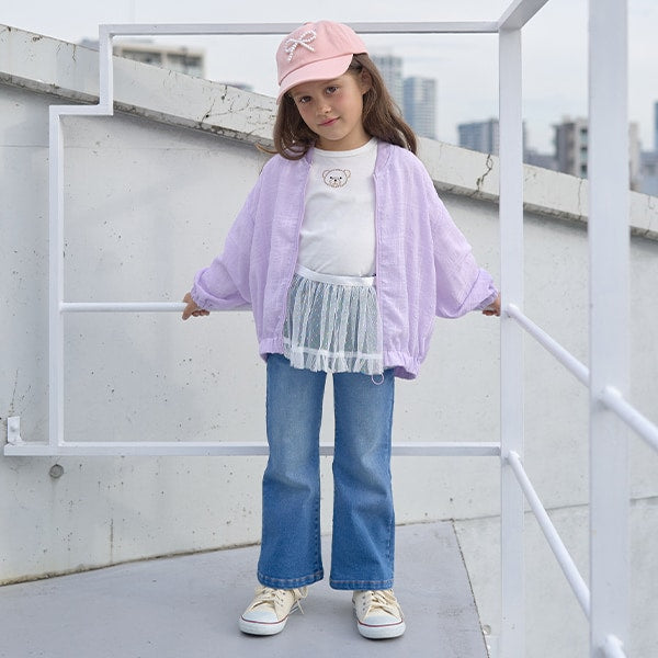 Japanese children's clothing Ly# mine thin edge refreshing cool jacket 100-150cm girls spring and summer outerwear