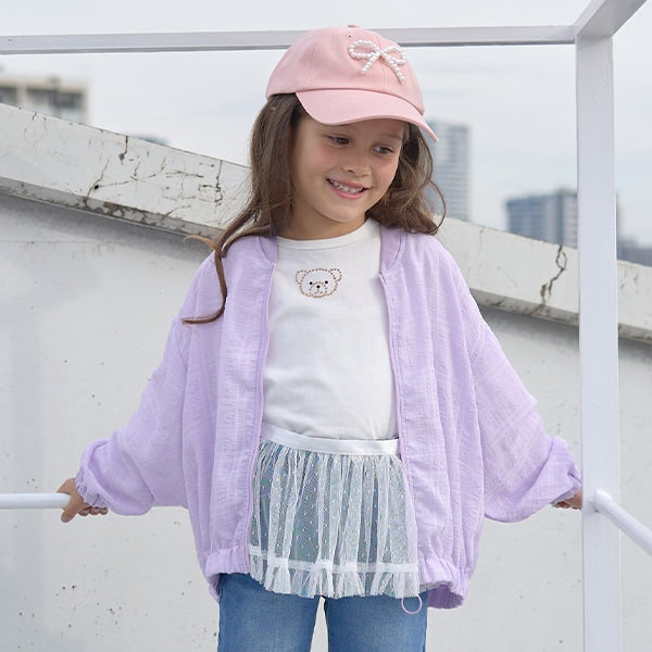 Japanese children's clothing Ly# mine thin edge refreshing cool jacket 100-150cm girls spring and summer outerwear