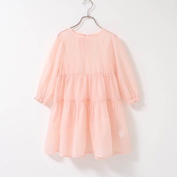 Japanese children's clothing Ly# mine transparent tulle dress 100-150cm girls spring and summer dresses