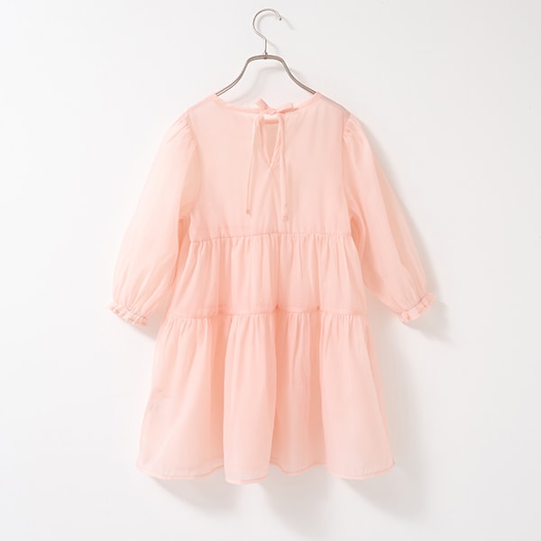 Japanese children's clothing Ly# mine transparent tulle dress 100-150cm girls spring and summer dresses
