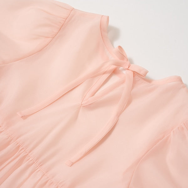 Japanese children's clothing Ly# mine transparent tulle dress 100-150cm girls spring and summer dresses