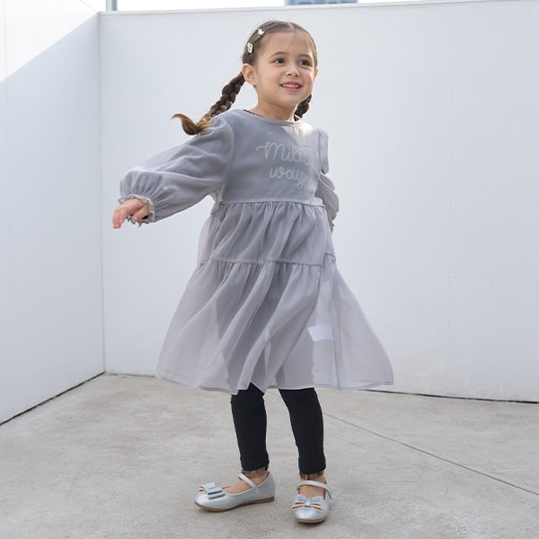 Japanese children's clothing Ly# mine transparent tulle dress 100-150cm girls spring and summer dresses