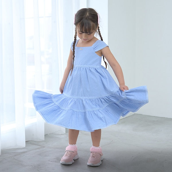 Japanese children's clothing Ly# mine suspender dress 100-150cm girls spring and summer dresses