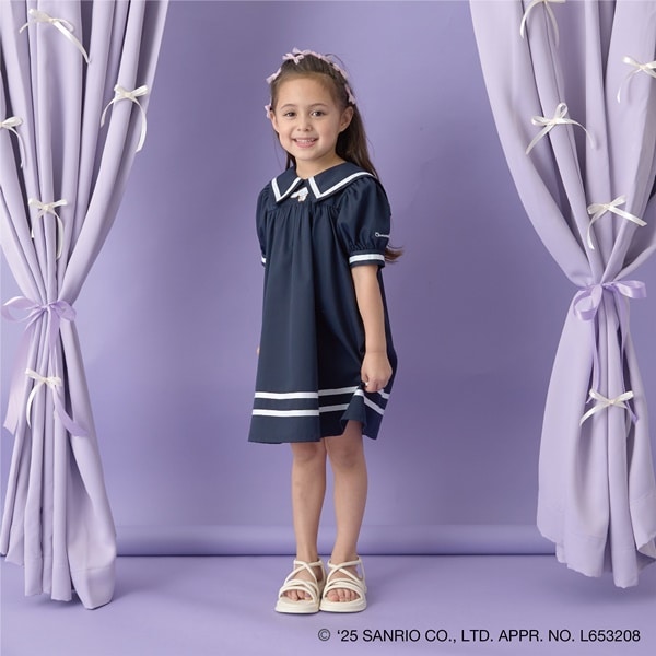 Japanese children's clothing Ly# mine x Sanrio preppy dress 100-140cm girls spring and summer dresses