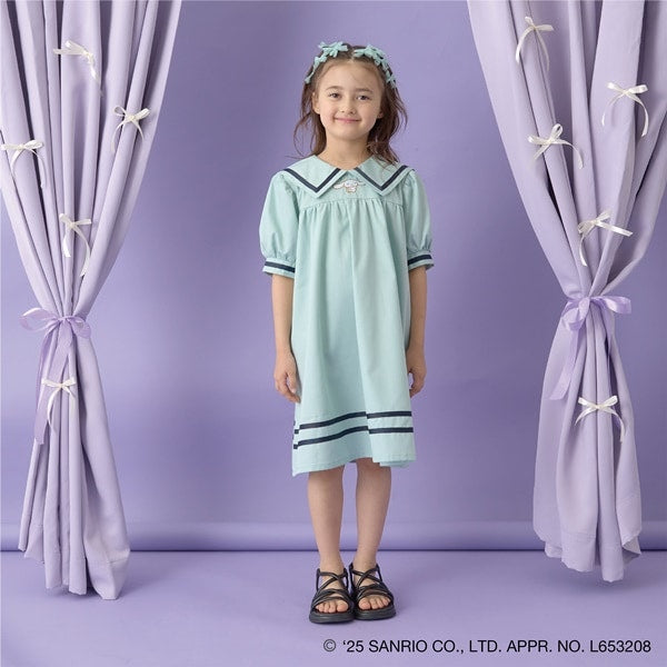 Japanese children's clothing Ly# mine x Sanrio preppy dress 100-140cm girls spring and summer dresses
