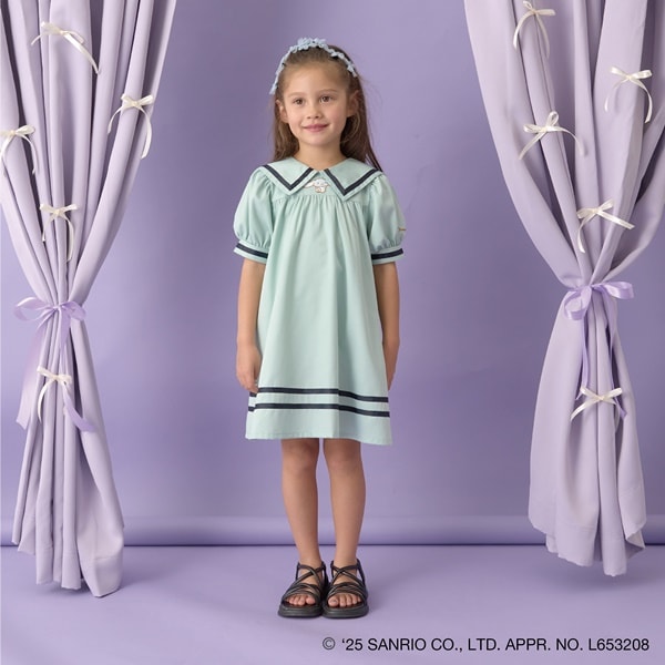 Japanese children's clothing Ly# mine x Sanrio preppy dress 100-140cm girls spring and summer dresses