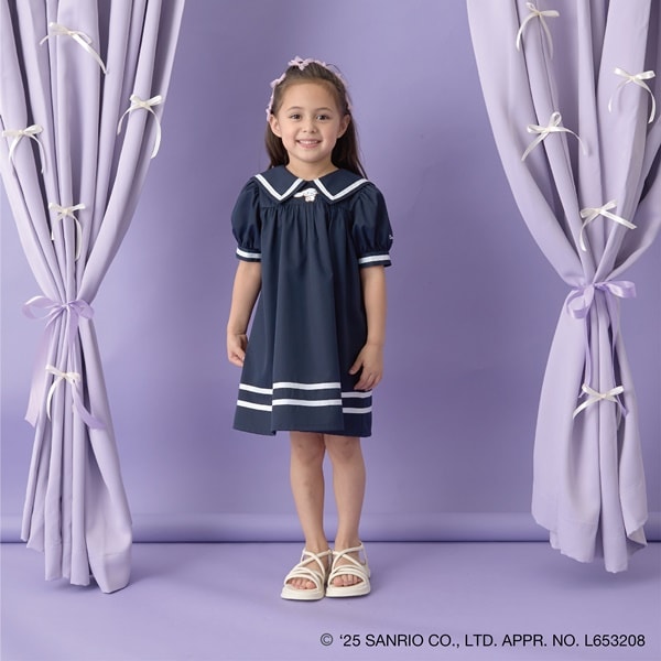 Japanese children's clothing Ly# mine x Sanrio preppy dress 100-140cm girls spring and summer dresses