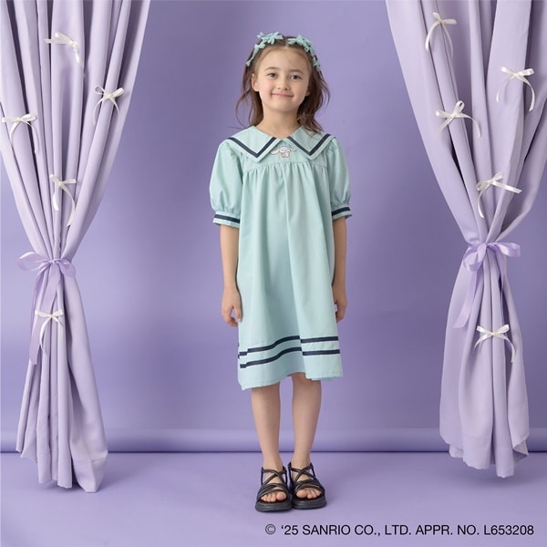 Japanese children's clothing Ly# mine x Sanrio preppy dress 100-140cm girls spring and summer dresses