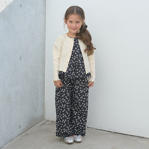 Japanese children's clothing Ly# mine ruffled top and pants two-piece suit 100-150cm girls spring and summer TOPS PANTS
